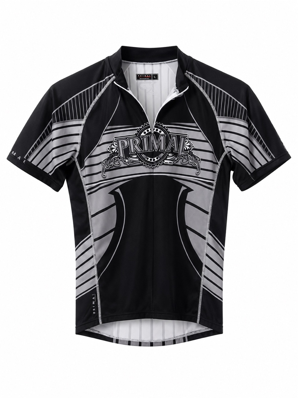 Primal Men’s Black & Gray Short Sleeve Cycling Jersey